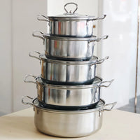 Batería de cocina de acero inoxidable 10 piezas