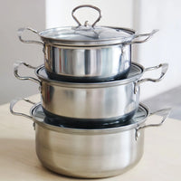 Batería de cocina de acero inoxidable 10 piezas
