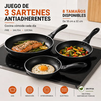 Sartén antiadherente de aluminio para inducción