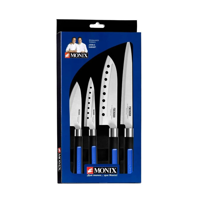 Set de 4 cuchillos de cocina japoneses Monix Solid+