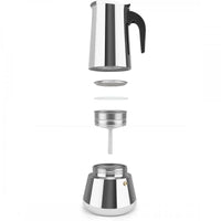 Cafetera italiana de acero inoxidable