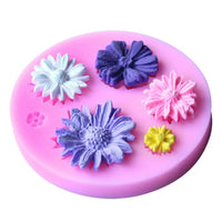 Molde de silicona de flores 3D para repostería