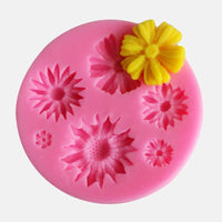 Molde de silicona de flores 3D para repostería