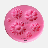 Molde de silicona de flores 3D para repostería