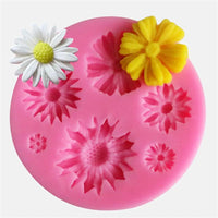 Molde de silicona de flores 3D para repostería