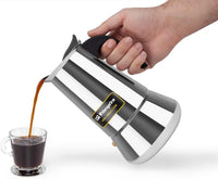 Cafetera italiana de acero inoxidable