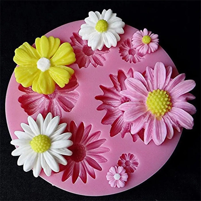 Molde de silicona de flores 3D para repostería